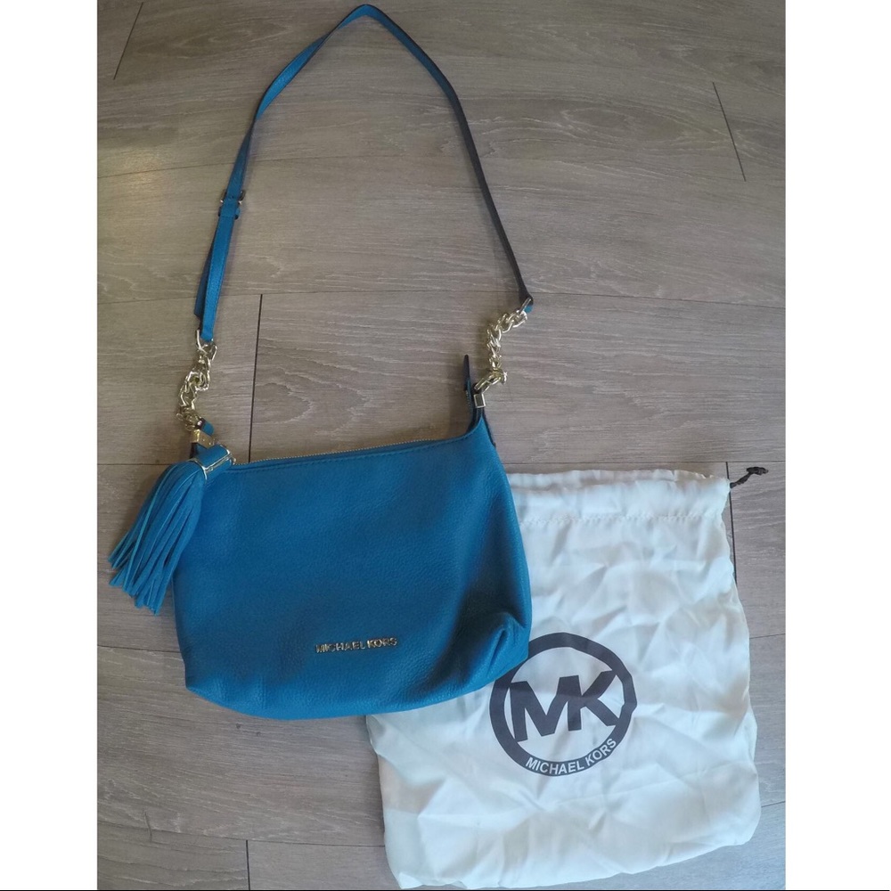 Michael Kors Leather Weston Crossbody - Turquoise